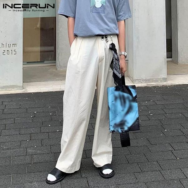 men's pants incerun 2021 fashion handsome casual streetwear korea style leisure loose-fitting basic trousers s-5xl, Black
men's pants incerun 2021 fashion handsome casual streetwear korea style leisure loose-fitting basic trousers s-5xl, Black