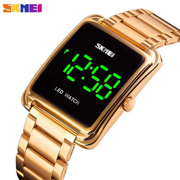 wristwatches skmei luxury men's digital watch led light display male wristwatch electronic stainless steel waterproof clock relogio mas, Slivery;brown
wristwatches skmei luxury men's digital watch led light display male wristwatch electronic stainless steel waterproof clock relogio mas, Slivery;brown