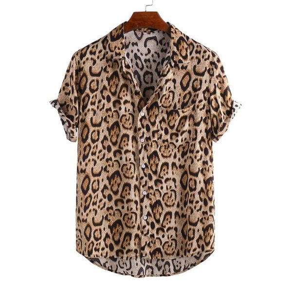 men's casual shirts 2021 arrivals men summer lapel short sleeve leopard plus size loose blouse camisa masculina, White;black
men's casual shirts 2021 arrivals men summer lapel short sleeve leopard plus size loose blouse camisa masculina, White;black