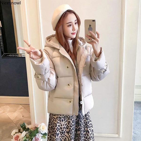 women's down & parkas sweet girl's autumn winter jacket women short hooded parka coat big button female, Black
women's down & parkas sweet girl's autumn winter jacket women short hooded parka coat big button female, Black