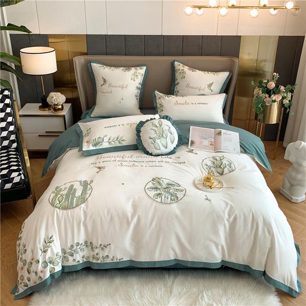 bedding sets luxury white/green soft cozy egyptian cotton sanded set cactus embroidery duvet cover bed sheet or bedspread pillowcases
bedding sets luxury white/green soft cozy egyptian cotton sanded set cactus embroidery duvet cover bed sheet or bedspread pillowcases