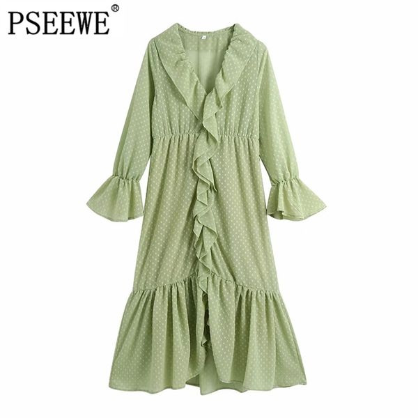 dress green ruffle chiffon long women fashion dot fairy sleeve midi es woman loose casual es 210519, Black;gray
dress green ruffle chiffon long women fashion dot fairy sleeve midi es woman loose casual es 210519, Black;gray