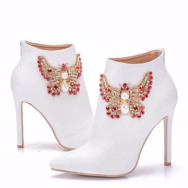 boots 2021 spring and autumn women's pointed fine with zipper diamond butterfly large size white wedding dress nude, Black
boots 2021 spring and autumn women's pointed fine with zipper diamond butterfly large size white wedding dress nude, Black