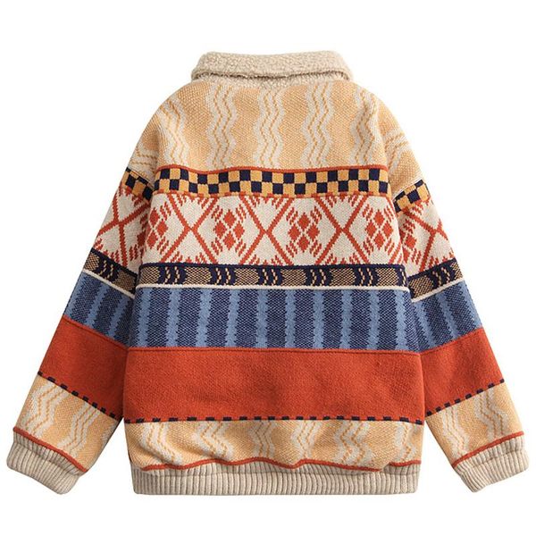men's jackets men retro lamb wool harajuku fleece thick warm knitted oversized couple vintage patchwork jacket, Black;brown
men's jackets men retro lamb wool harajuku fleece thick warm knitted oversized couple vintage patchwork jacket, Black;brown