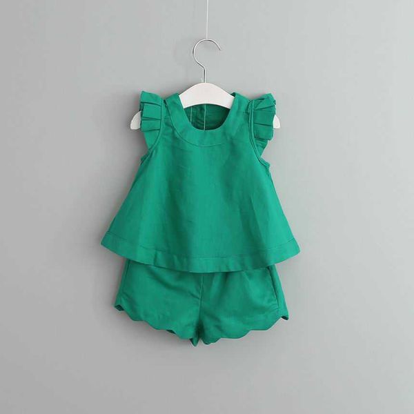 wholesale summer girl sets flare sleeveless t-shirts wave bottom shorts two piece casual outfits children clothes 3-7y az839 210610, White
wholesale summer girl sets flare sleeveless t-shirts wave bottom shorts two piece casual outfits children clothes 3-7y az839 210610, White