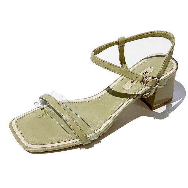 women sandals pu buckle strap 4.5cm square heel high heels toe shallow shoes sandalias mujer 2021 size 35-42, Black
women sandals pu buckle strap 4.5cm square heel high heels toe shallow shoes sandalias mujer 2021 size 35-42, Black