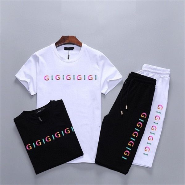 fashion short tracksuits summer men's casual sportswear trend color embroidery letter printing color t-shirt with summer beach shorts, Gray
fashion short tracksuits summer men's casual sportswear trend color embroidery letter printing color t-shirt with summer beach shorts, Gray