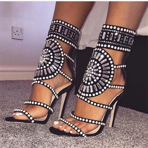 dress shoes season woman high with sandals, Black
