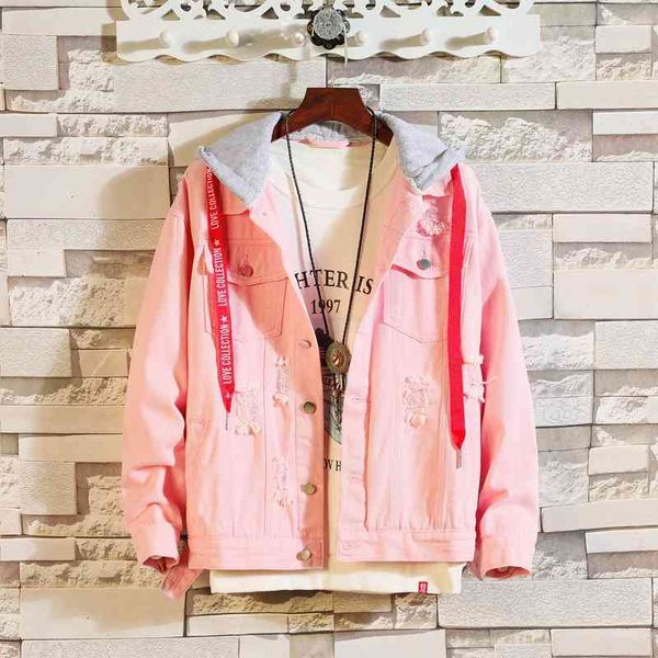 men's jackets hooded denim coats holes casual and loose jean spring cotton pink size 3xl i15f, Black;brown
men's jackets hooded denim coats holes casual and loose jean spring cotton pink size 3xl i15f, Black;brown