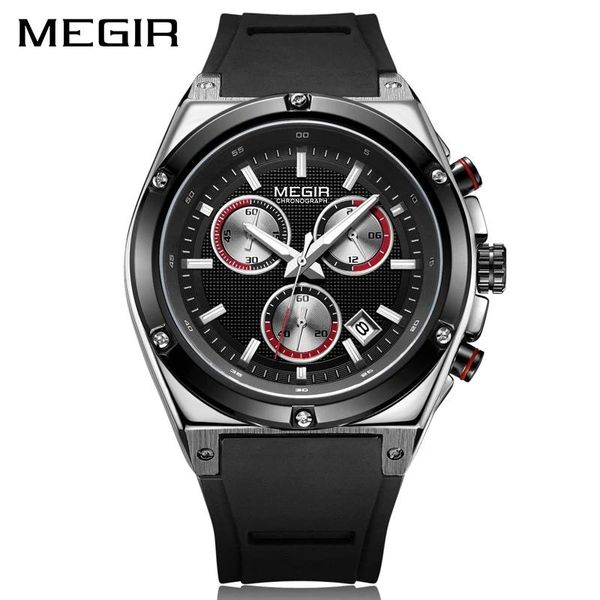 wristwatches megir sport chronograph men watch quartz clock man waterproof silicone strap relogio masculino, Slivery;brown
wristwatches megir sport chronograph men watch quartz clock man waterproof silicone strap relogio masculino, Slivery;brown