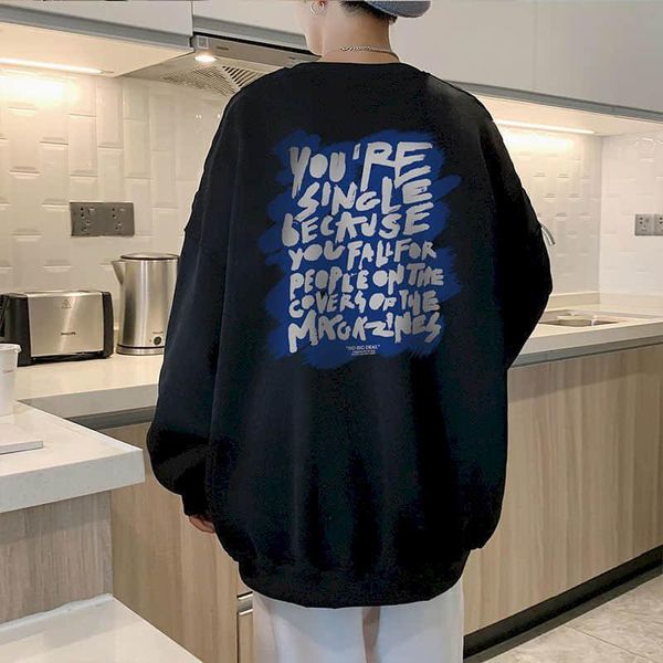men's hoodies & sweatshirts 2021 spring and autumn american retro round neck sweater men korean loose casual hoodless letter printing b, Black
men's hoodies & sweatshirts 2021 spring and autumn american retro round neck sweater men korean loose casual hoodless letter printing b, Black