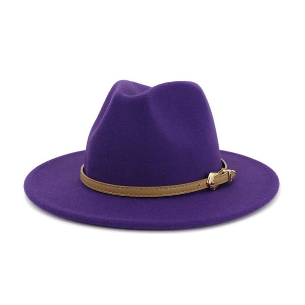 autumn winter women men wool felt panama hat jazz fedora bowler hats belt buckle decor flat brim cowboy trilby hat, Blue;gray
autumn winter women men wool felt panama hat jazz fedora bowler hats belt buckle decor flat brim cowboy trilby hat, Blue;gray