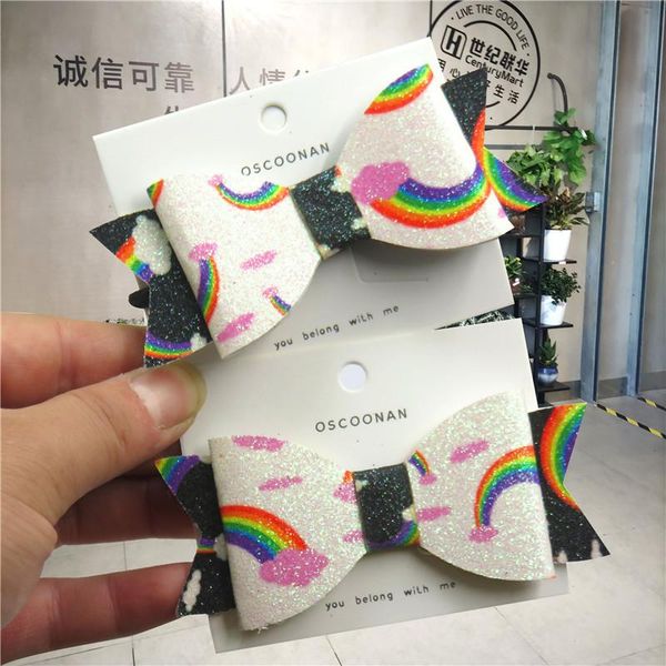 2pcs/lot lovely rainbow bow select elastic bands for baby barrette girls novelty hairpin clips scrunchy kids hair accessories, Slivery;white
2pcs/lot lovely rainbow bow select elastic bands for baby barrette girls novelty hairpin clips scrunchy kids hair accessories, Slivery;white