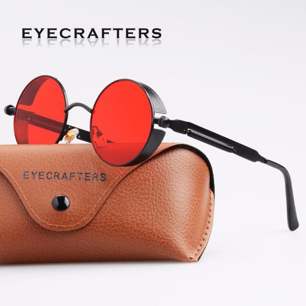 sunglasses eyecrafters vintage womens steampunk round brand designer mens retro transparent uv400, White;black
sunglasses eyecrafters vintage womens steampunk round brand designer mens retro transparent uv400, White;black
