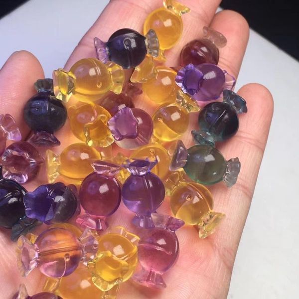 charms natural stone rainbow fluorite candy pendant crystal carved animal figurine halloween jewelry gift for children, Bronze;silver
charms natural stone rainbow fluorite candy pendant crystal carved animal figurine halloween jewelry gift for children, Bronze;silver