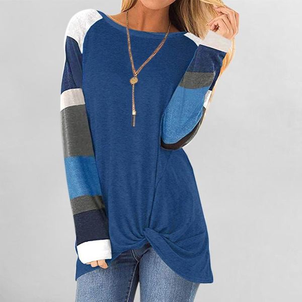 women's t-shirt women casual long sleeve striped print t shirt knot loose tee elegant color block oversize 2021 female pullovers, White
women's t-shirt women casual long sleeve striped print t shirt knot loose tee elegant color block oversize 2021 female pullovers, White