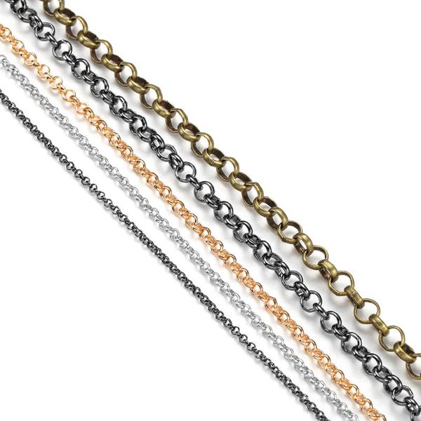 chains 5m/lot 2-5.8mm bulk rolo chain long jewelry extension necklace for diy handmade making findings accessories, Silver
chains 5m/lot 2-5.8mm bulk rolo chain long jewelry extension necklace for diy handmade making findings accessories, Silver
