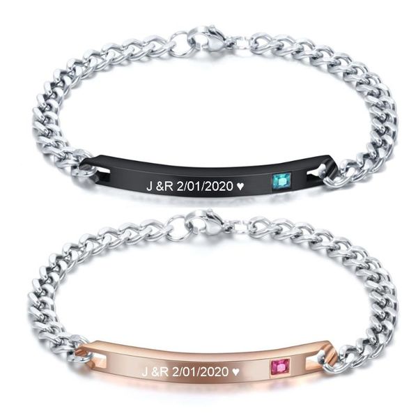 customized jewelry couple bracelets stainless steel crystal charm for women men link, chain, Black
customized jewelry couple bracelets stainless steel crystal charm for women men link, chain, Black