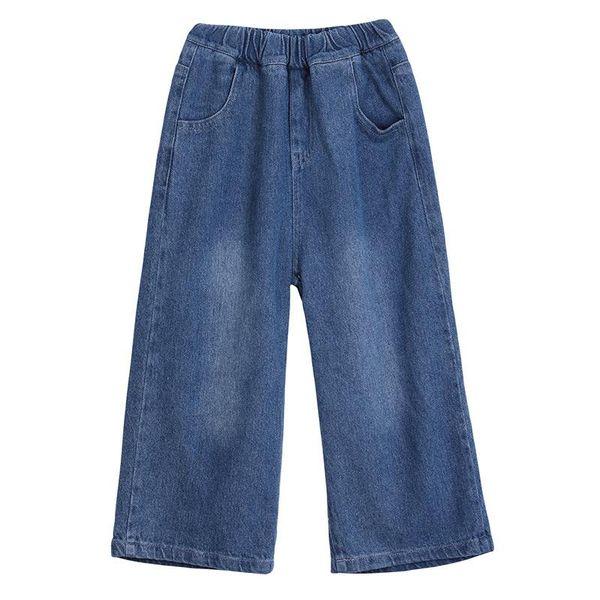 girls' jeans autumn clothes, western style big children's loose casual pants korean wide-leg, Blue
girls' jeans autumn clothes, western style big children's loose casual pants korean wide-leg, Blue