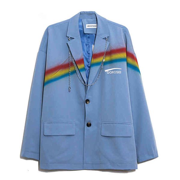 men's suits & blazers homens hip hop blazers jaqueta arco-Ãris carta impresso blazer homme vintage solto casual blusão moda primavera v, White;black
men's suits & blazers homens hip hop blazers jaqueta arco-Ãris carta impresso blazer homme vintage solto casual blusão moda primavera v, White;black