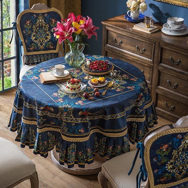 table cloth exquisite round tablecloth livingroom decoration american light luxury household sideboard cabinet cover
table cloth exquisite round tablecloth livingroom decoration american light luxury household sideboard cabinet cover