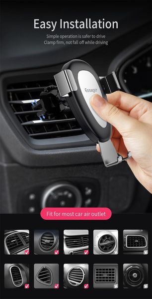 essager gravity car phone holder for 11 pro xs max x air vent mount mobile in stand cell mounts & holders
essager gravity car phone holder for 11 pro xs max x air vent mount mobile in stand cell mounts & holders