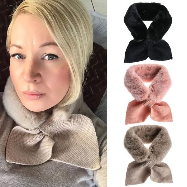 scarves solid color autumn winter windproof faux fur warm thicken neck guard knitted wool scarf, Blue;gray
scarves solid color autumn winter windproof faux fur warm thicken neck guard knitted wool scarf, Blue;gray