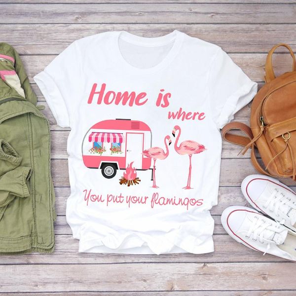 women 2021 summer flamingo vacay camper fashion printed lady t-shirts t shirt ladies womens graphic female tee t-shirt women's, White
women 2021 summer flamingo vacay camper fashion printed lady t-shirts t shirt ladies womens graphic female tee t-shirt women's, White