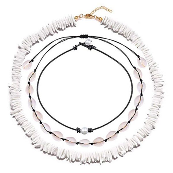 chokers shell necklace for women boho choker set hawaiian chips collar surfer pearl cord, Golden;silver
chokers shell necklace for women boho choker set hawaiian chips collar surfer pearl cord, Golden;silver