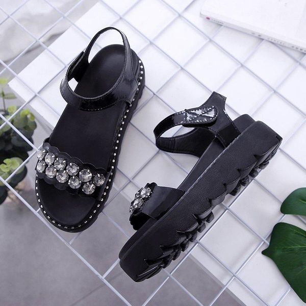gladiator sandals woman summer shoes casual platform sandal crystal sandalias mujer chaussure, Black 
gladiator sandals woman summer shoes casual platform sandal crystal sandalias mujer chaussure, Black