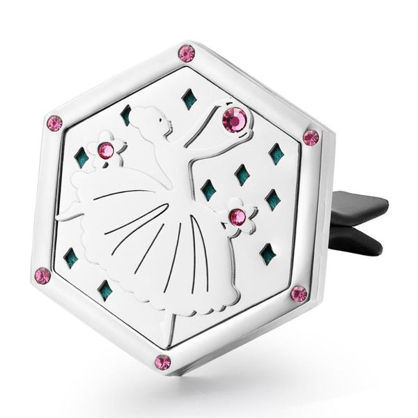 pendants girl dance ballet jewelry stainless steel hexagon car aroma essential oil diffuser locket vent clip, Black
pendants girl dance ballet jewelry stainless steel hexagon car aroma essential oil diffuser locket vent clip, Black