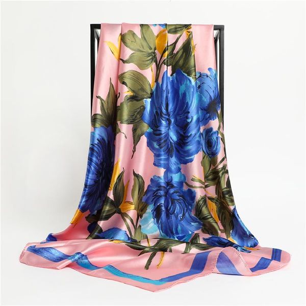 scarves luxury 2021 design square scarf women silk satin print floral shawl wrap bandana 90cm*90cm muslim underscarf muffle accessories, Blue;gray
scarves luxury 2021 design square scarf women silk satin print floral shawl wrap bandana 90cm*90cm muslim underscarf muffle accessories, Blue;gray