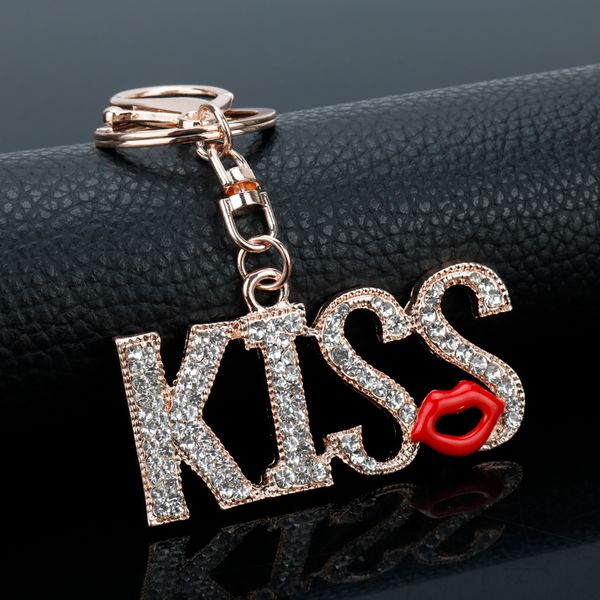 crystal letter jewelry big kiss rhinestone keychain alloy red lips keyring for women bag car key chain llaverox, Silver
crystal letter jewelry big kiss rhinestone keychain alloy red lips keyring for women bag car key chain llaverox, Silver
