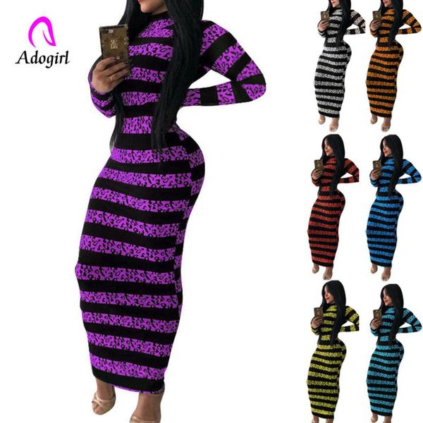 leopard stripe long maxi dresses autumn mock neck sheer night club party bodycon vestido casual home dress active wear outfits, Black;gray
leopard stripe long maxi dresses autumn mock neck sheer night club party bodycon vestido casual home dress active wear outfits, Black;gray
