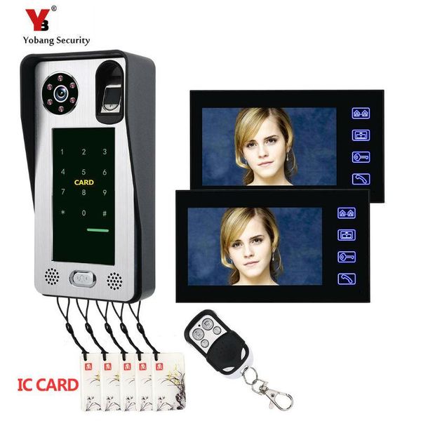 yobang security 7inch fingerprint ic card video door phone intercom doorbell with access control system night vision camera phones
yobang security 7inch fingerprint ic card video door phone intercom doorbell with access control system night vision camera phones