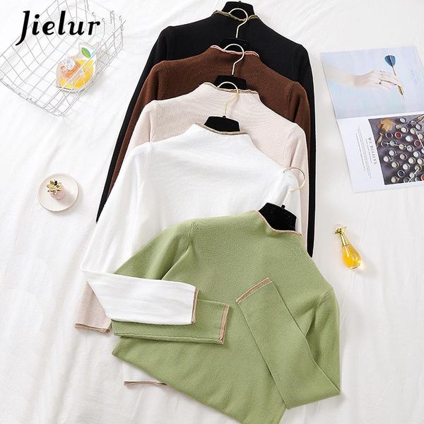 basic sweater 2021 spring women knitted pullover slim solid color chic jumper femme autumn turtleneck pullovers women's sweaters, White;black
basic sweater 2021 spring women knitted pullover slim solid color chic jumper femme autumn turtleneck pullovers women's sweaters, White;black