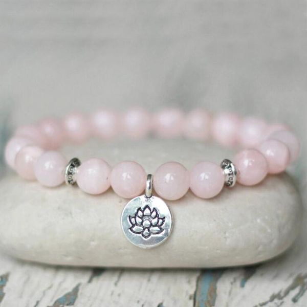 charm bracelets rose quartzs bracelet mala jewelry women femme lotus wrist pink beads beaded flower, Golden;silver
charm bracelets rose quartzs bracelet mala jewelry women femme lotus wrist pink beads beaded flower, Golden;silver