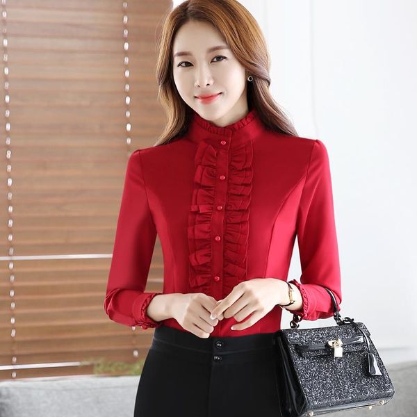 women's blouses & shirts plus size 5xl work formal women autumn fashion collar slim basic blouse long sleeve business shirt streetwear, White
women's blouses & shirts plus size 5xl work formal women autumn fashion collar slim basic blouse long sleeve business shirt streetwear, White