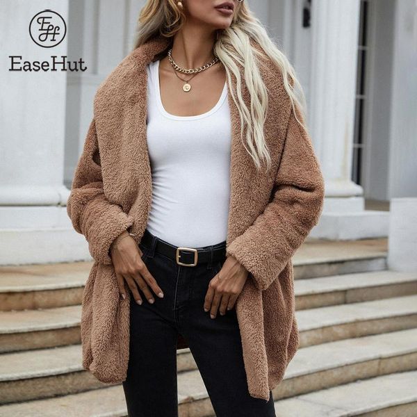 women's fur & faux easehut coat women fleece cardigan autumn winter warm fluffy open front vintage soft plush overcoat, Black
women's fur & faux easehut coat women fleece cardigan autumn winter warm fluffy open front vintage soft plush overcoat, Black