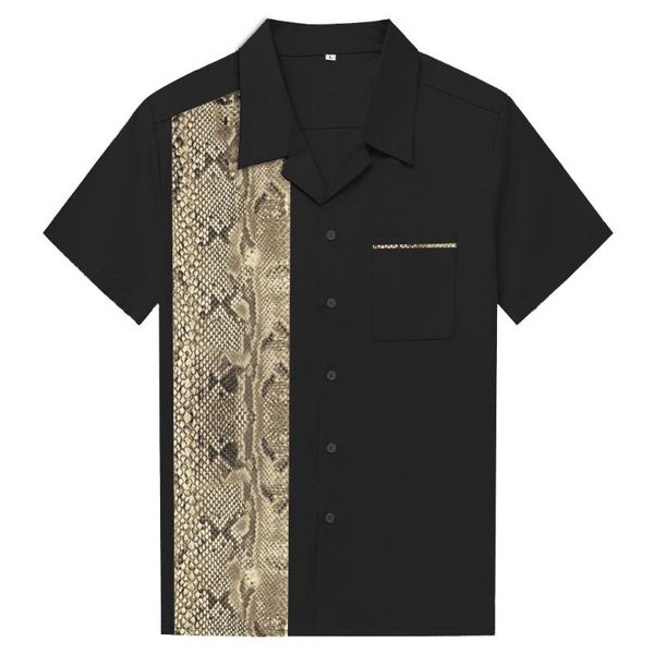 personalized men's summer clothes snakeskin pattern patchwork cotton shirts male single breasted loose casual short sleeve shirt, White;black
personalized men's summer clothes snakeskin pattern patchwork cotton shirts male single breasted loose casual short sleeve shirt, White;black