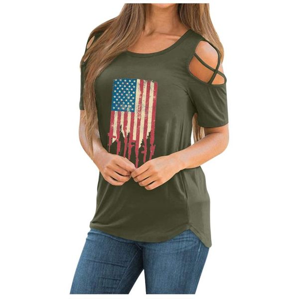 women's t-shirt american flag printed women t shirt independence day holiday summer off shoulder short sleeve mujer camisetas, White
women's t-shirt american flag printed women t shirt independence day holiday summer off shoulder short sleeve mujer camisetas, White