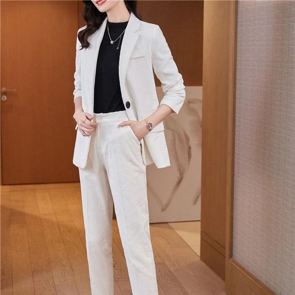 women's two piece pants fall winter women blazer and sets 2 pieces ol styles fashion white jacket coat formal professional trouser suit
women's two piece pants fall winter women blazer and sets 2 pieces ol styles fashion white jacket coat formal professional trouser suit