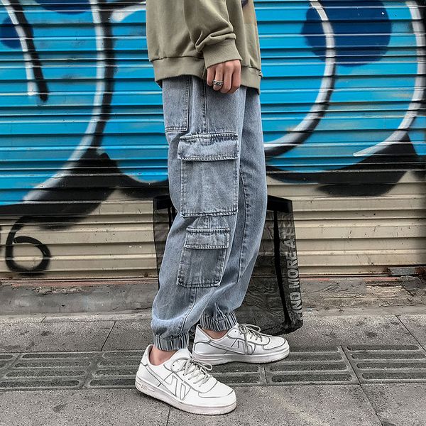 Drawstring Straight Jeans Mens Fashion Retro Multi-pocket Tooling Jeans Pants Men Streetwear Loose Hip Hop Denim Trousers -5XL, Blue
Drawstring Straight Jeans Mens Fashion Retro Multi-pocket Tooling Jeans Pants Men Streetwear Loose Hip Hop Denim Trousers -5XL, Blue