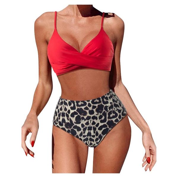 women's swimwear bikinis 2021 mujer women leopard print bikini set push up bathing high waist swimsuit, White;black
women's swimwear bikinis 2021 mujer women leopard print bikini set push up bathing high waist swimsuit, White;black