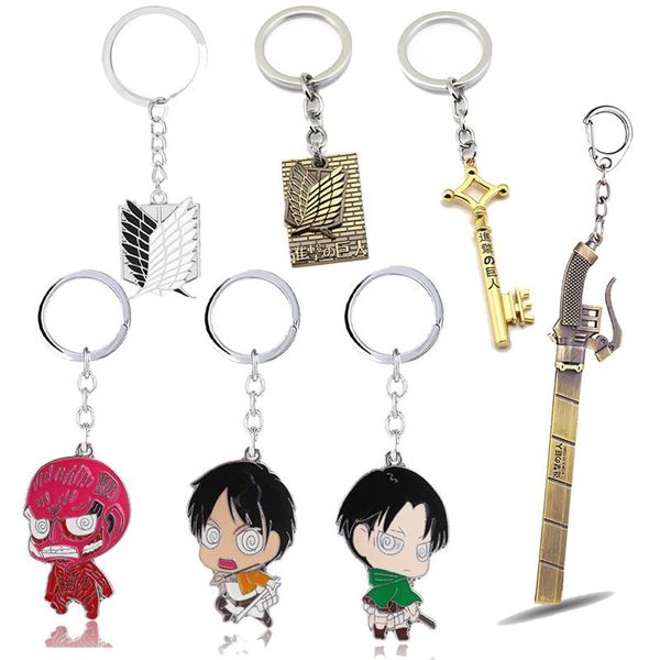 keychains anime attack on titan keychain eren levi metal key chain men wings of om ring pendant gift jewelry, Silver
keychains anime attack on titan keychain eren levi metal key chain men wings of om ring pendant gift jewelry, Silver