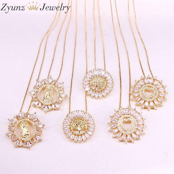 pendant necklaces 10pcs, 3 designs chooses micro pave cz for women charm gold chain jewelry gift, Silver
pendant necklaces 10pcs, 3 designs chooses micro pave cz for women charm gold chain jewelry gift, Silver