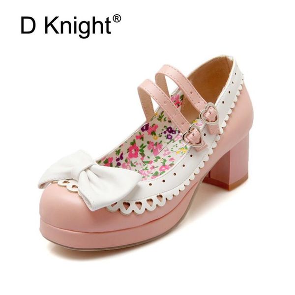 spring sweet women pumps round toe chunky high heels woman pu leather candy color block buckle strap cute bow lady lolita shoes dress, Black
spring sweet women pumps round toe chunky high heels woman pu leather candy color block buckle strap cute bow lady lolita shoes dress, Black