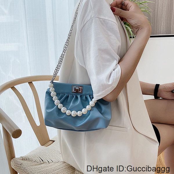 hbp 2021 latest high quaity fashion ruched shoulder bag for women pearl chain strap handbags and purses pu leather lady solid crossbody bags
hbp 2021 latest high quaity fashion ruched shoulder bag for women pearl chain strap handbags and purses pu leather lady solid crossbody bags