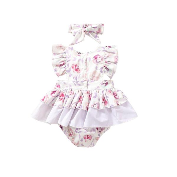 clothing sets girls flower print square neck sleeve jumpsuit+ hair band for summer, White
clothing sets girls flower print square neck sleeve jumpsuit+ hair band for summer, White