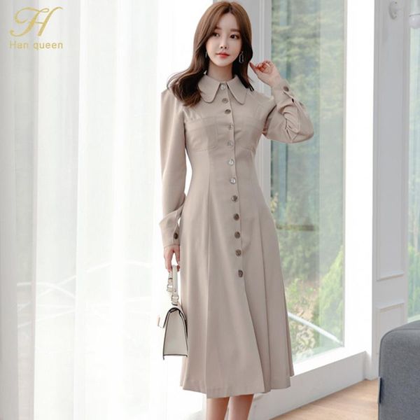 casual dresses h han queen 2021 single-breasted vestidos korean slim simple chic work dress women's mid-calf office a-line, Black;gray
casual dresses h han queen 2021 single-breasted vestidos korean slim simple chic work dress women's mid-calf office a-line, Black;gray